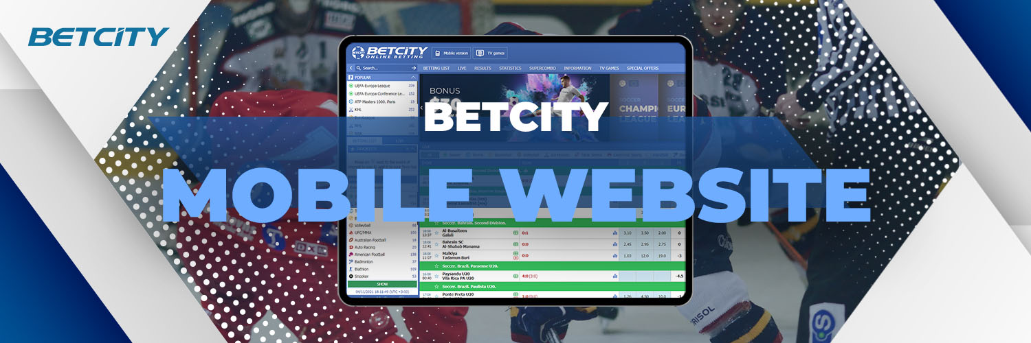 Betcity Mobile Website